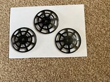 Lego x 3 Black Dishes 6 x 6 Inverted (Radar) Webbed. Part No. 4285b.