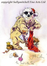 Funny wildlife Badger Christmas cards pack of 10 by Jonathan Walker C364x