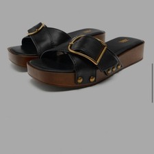 Zara Black leather Platform