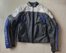 Dainese Leather Motorcycle Jacket Size EU46 White Black Leather Biking 