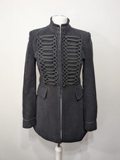 Zara Black Velvet Military