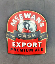 McEwans Cask Export Pump Clip -METAL - Rare