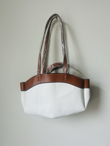 White brown large tote - brown,