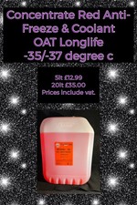 Concentrate Red Antifreeze & Coolant 5lt & 20lt