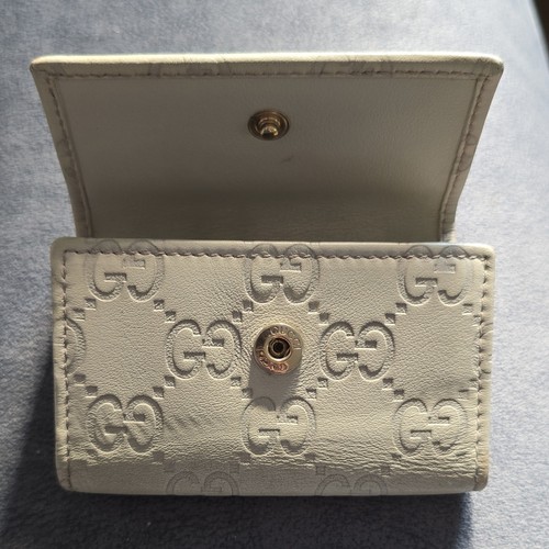 Gucci leather key case cream - case,