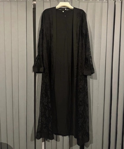 Two piece abaya size black - piece, l