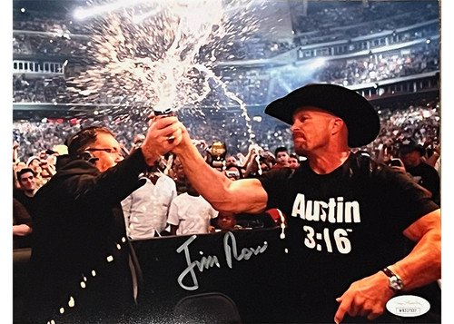 Jim ross signed 8x10 wwe - signed,