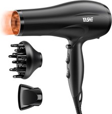 YASHE HD-8009BF Professional Hair Dryer, 2400W Salon Ionic Hairdryer & Diffuser