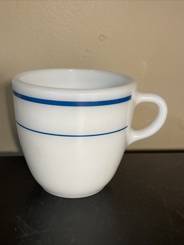 Pyrex milk glass blue - milk, stripe