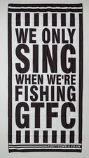 Grimsby Town sing when were fishing microfibre beach towel with bag GTFC