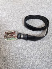 Black Leather Belt w/