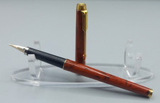 Vintage c.1970's Parker 180 Fountain Pen Jasper Red 14k Nib GP Trim VGC GWO