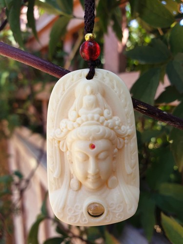 Beautiful white resin - white, carved