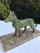 Art deco Bronze Dog  Alsatian