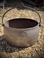 Antique Cast Iron Cauldron Pot