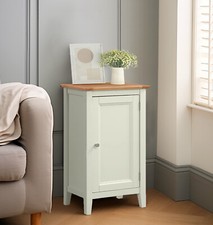 Small Storage Cupboard, Oak & Off White Wooden Bathroom Cabinet, Shoe Organiser