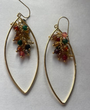 Lola rose June earrings Multi mix agate Semi Precious Gemstone NEW