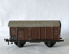 Vintage OO Metal W.German Fleischmann Model Railway Box Car Train Wagon #702