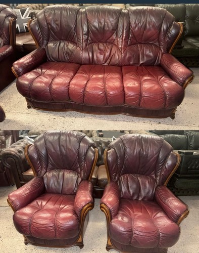 Oxblood real leather seater - leather,
