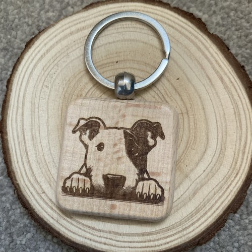 Bull terrier keyring - bull,