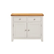 White Sideboard Solid Oak Pine 2 Doors 2 Drawers Fully Asembled