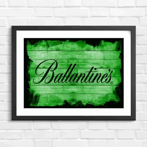Ballantines whiskey distressed - whiskey,
