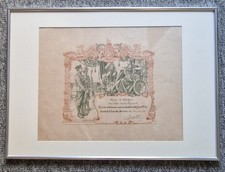 Rare WW1 King's Certificate 1919 West India Regiment Major R. Sitchford Framed