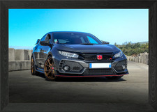 Gray Honda Civic Type R Framed