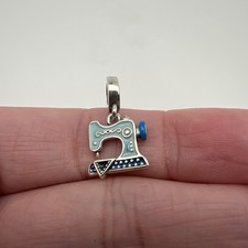 Blue Sewing Machine Charm for