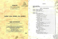 Ferret Scout car armoured AFV User & Service ops RARE manual 1960s PDF ARCHIVE