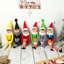 1Pc The Naughty Christmas Elf On Display Shelf Prop Xmas Plush Toy Xmas Decor