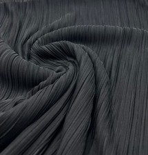 Black Wide Pleated Plisse