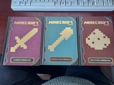 Minecraft The Handbook Collection 3 Hardcover Book Set by Mojang 2014 VG Cond.
