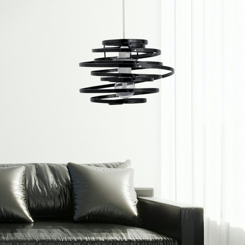 Black easy fit ceiling light - black,