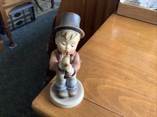 HUMMEL By GOEBEL FIGURINE - TMK-3 SERANADE BOY WITH Flute/Horn - 1958