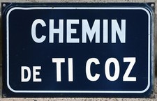 Old French street sign enamel