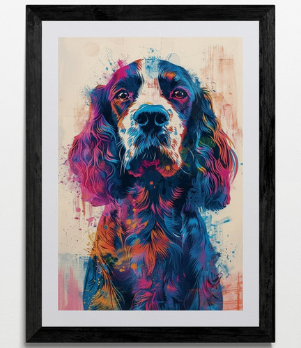 Cocker spaniel dog framed - cocker,