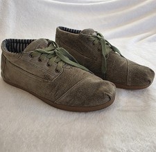 TOMS Botas Chukka Boot Green Suede Booties Men's Size 11