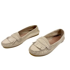 Fat Face Cream Suede Leather