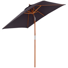 Patio Umbrella Parasol Sunshade Deep Grey, Refurbished