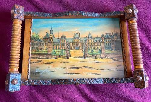 Vintage french pyrography - vintage,
