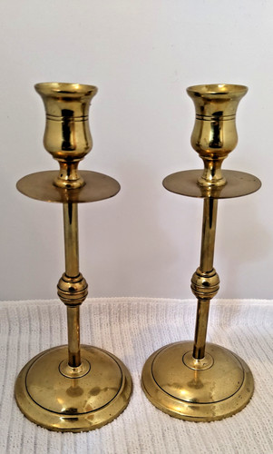 Pair victorian brass - victorian,
