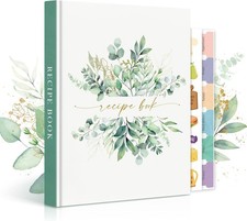 Blank Recipe Book Journal to Write in Your Own Recipes, A5 Leather Cover Waterpr