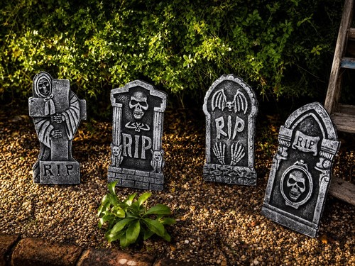 4pcs halloween tombstones - halloween,