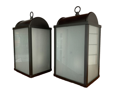 Pair wall lights frosted - wall,