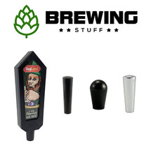 Beer Tap Handles - Slender Chrome Plastic Ball Bishop KegLand Bar Brewing Keg