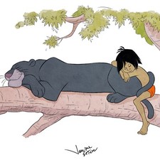 Mowgli and Bagheera (The Jungle Book Movie) - Jaume Esteve - Exclusive Edition