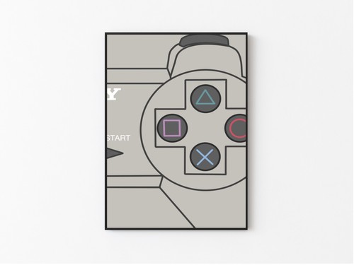 Playstation retro poster - poster, |