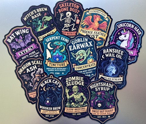 Potion bottle labels - bottle,