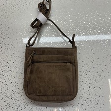 Enrico Benetti Bag Small Shoulder Bag Camel Brown Faux Leather Vegan Strap - New